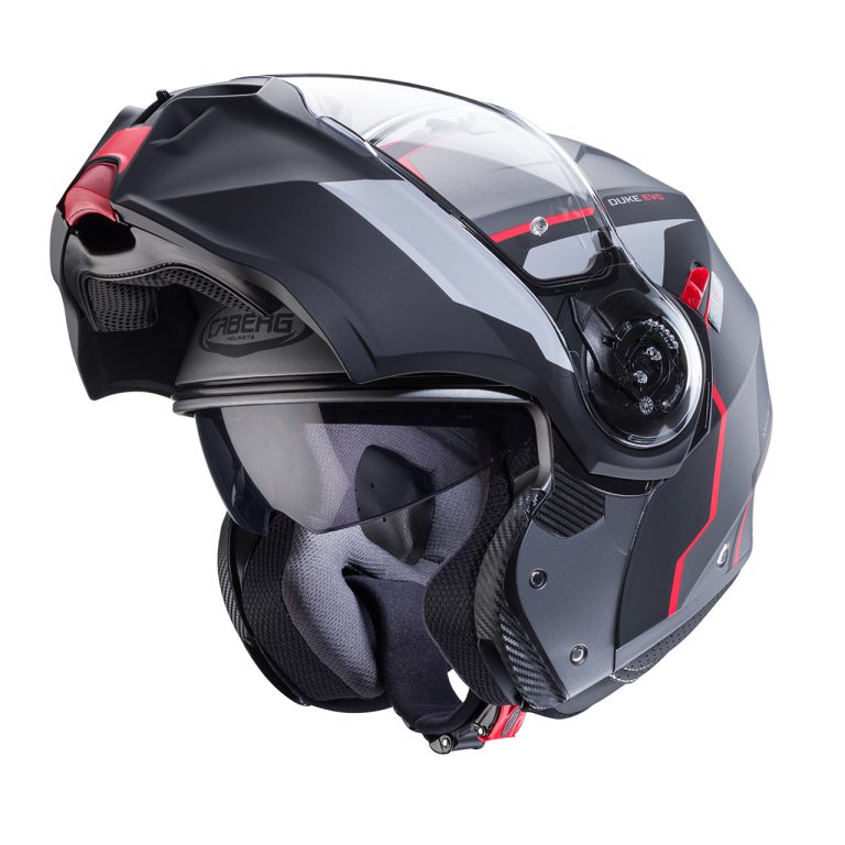 Duke-Evo-Move-Matt-Gun-Metal-Black-Red-3-4-open-768x768